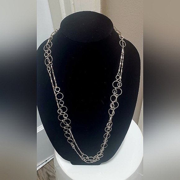 Chunky Round Link Chain Long Necklace 🌴 - Picture 1 of 4